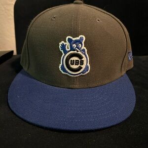 Chicago Cubs retro logo size 7 New Era Gray/Blue